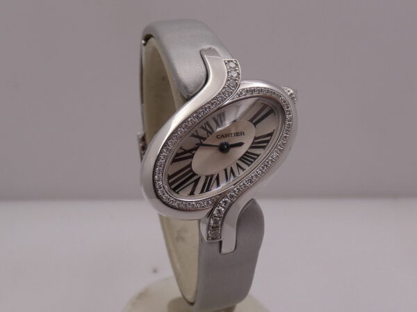 Cartier Délices de Cartier Lady Oro Bianco 18Kt Diamonds Bezel TOP CONDITION Ref. WG800018