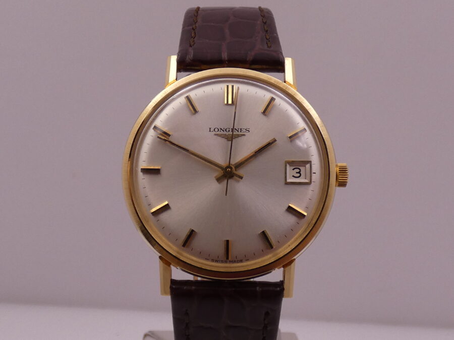 Longines Classic Date Vintage Oro Pieno 18Kt 8192 Carica Manuale Anno 1968 Orologio Meraviglioso - immagine 8