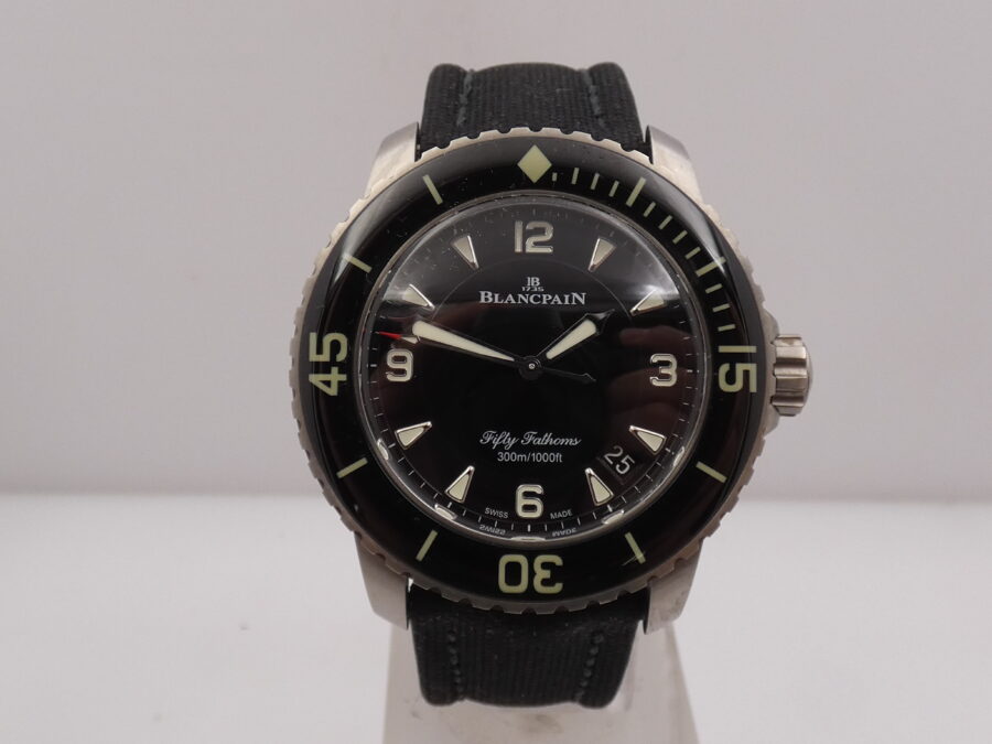 Blancpain Fifty Fathoms 45mm Titanio BOX&PAPERS Anno 2023 Automatico Rotore in Oro Bianco 18Kt - immagine 8