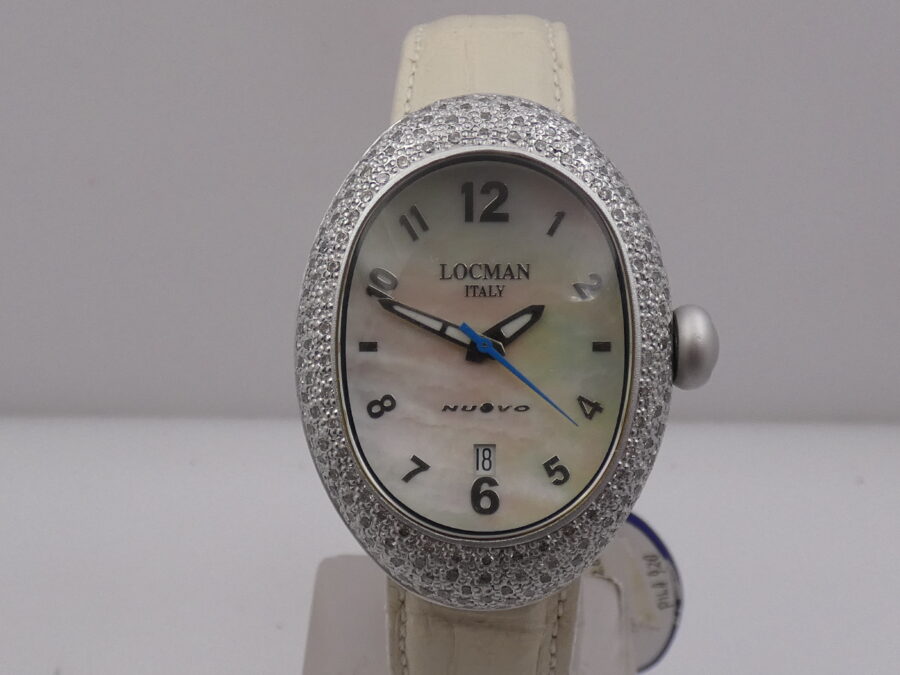 Locman Nuovo Diamonds 1.6 ct MOP DIAL NEW BOX&PAPERS Aluminium MAI INDOSSATO Ref. 015 ANNI '2000s - immagine 8