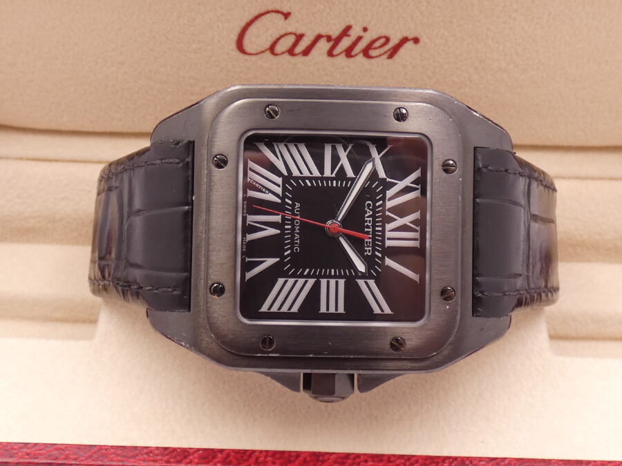 Cartier Santos 100 XL 38mm Automatico Acciaio & Black PVD Ref. WSSA0006 - immagine 8