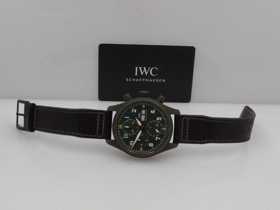 Cronografo IWC Pilot Spitfire Day-Date Bronze With PAPERS Automatico Acciaio 2021 Ref. IW387902 - immagine 7