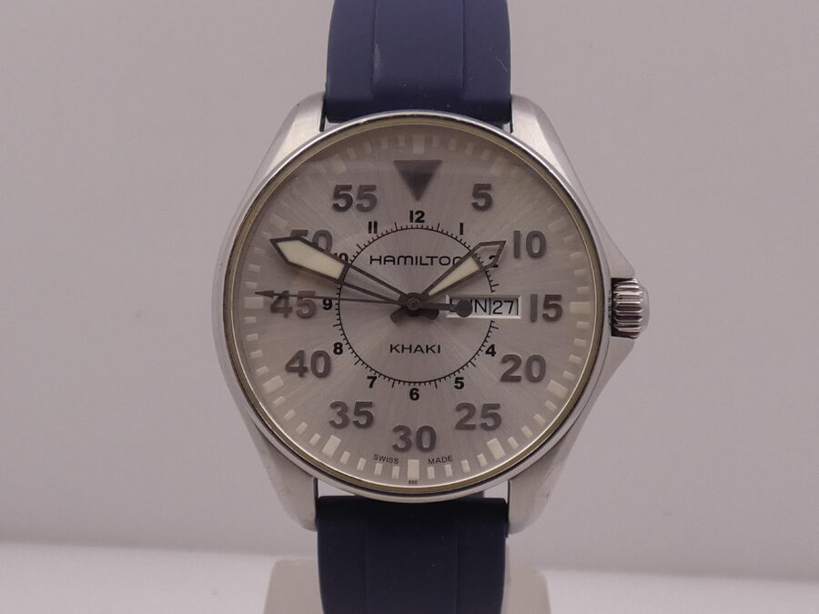 Hamilton Khaki Pilot Aviation Pilot Day-Date Oversize 42mm With BOX Acciaio Ref. H646110 - immagine 8