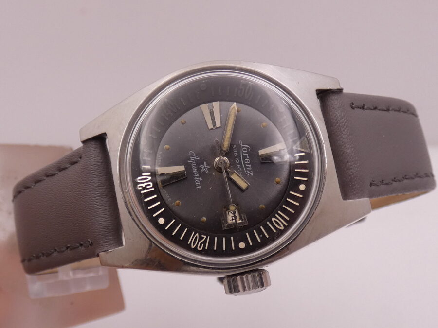 Lorenz Rare Diver Aquastar MidSize 29mm 2369 Automatico Date Acciaio Anni '70 - immagine 8