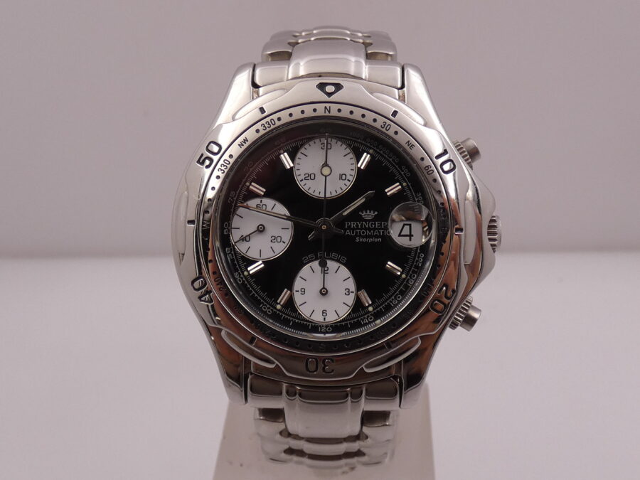 Pryngeps Skorpion Chronograph Sangue Blu Automatic With Bracelet Steel YEARS '2000s Ref. CR-802 - immagine 8