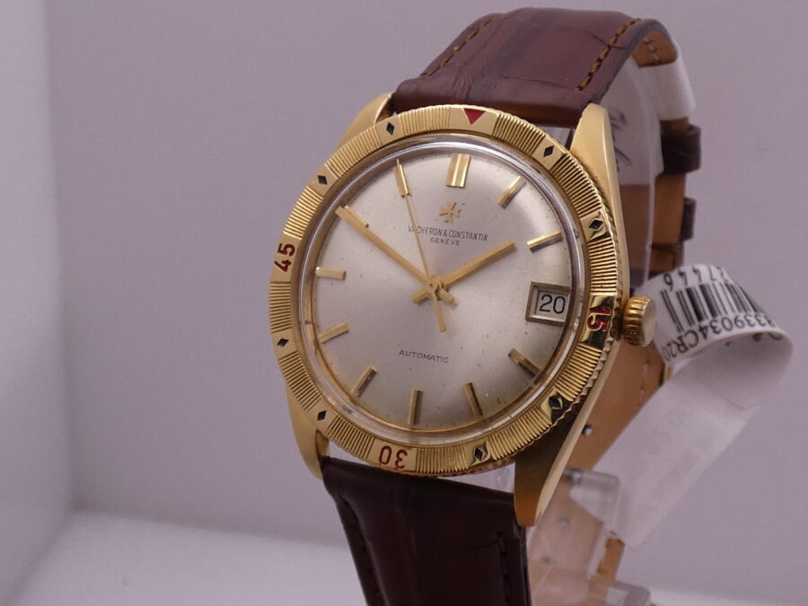 Vacheron Constantin Turnograph Thunderbird 6782 Automatic Red Quarter 18Kt Solid Gold Years '60s 100 PCS/World - immagine 9