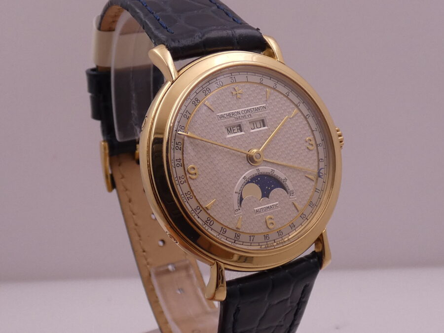 Vacheron Constantin Historiques Triple Calendar Moonphases 47050 Automatic 18Kt Solid Gold With BOX Years '90 - immagine 9
