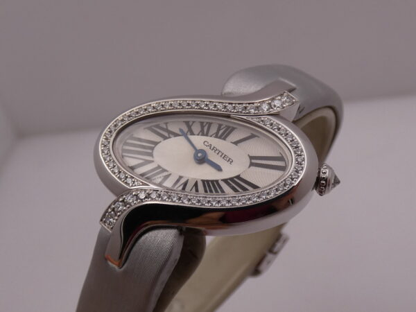 Cartier Délices de Cartier Lady Oro Bianco 18Kt Diamonds Bezel TOP CONDITION Ref. WG800018