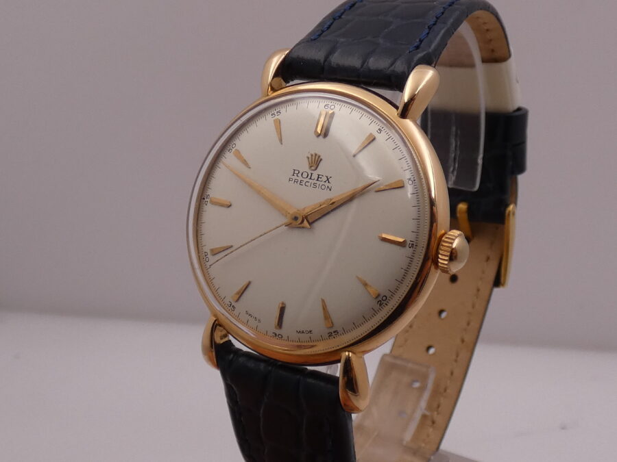 Rolex Precision 4411 Superbalance Chronometer Spider Lugs 18Kt Rose Solid Gold YEARS '50s - immagine 9