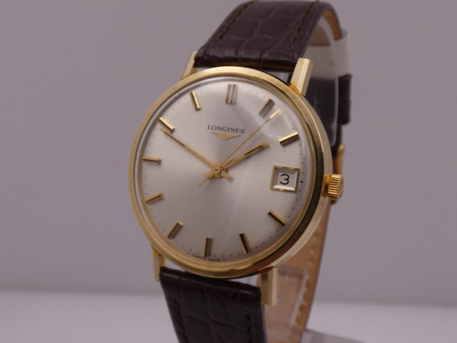 Longines Classic Date Vintage Oro Pieno 18Kt 8192 Carica Manuale Anno 1968 Orologio Meraviglioso - immagine 9