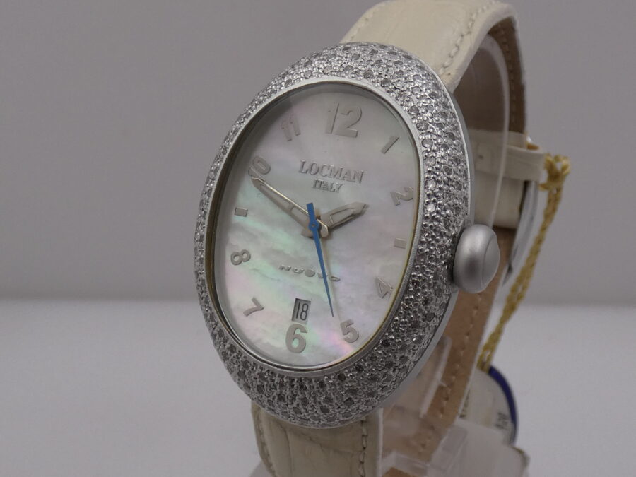 Locman Nuovo Diamonds 1.6 ct MOP DIAL NEW BOX&PAPERS Aluminium MAI INDOSSATO Ref. 015 ANNI '2000s - immagine 9