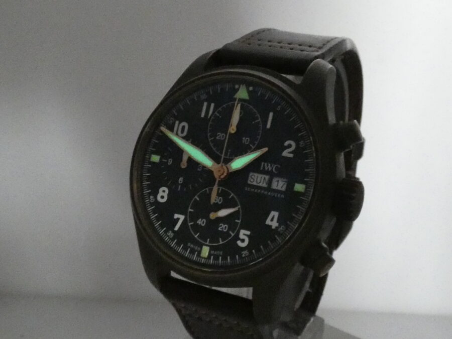 Cronografo IWC Pilot Spitfire Day-Date Bronze With PAPERS Automatico Acciaio 2021 Ref. IW387902 - immagine 8