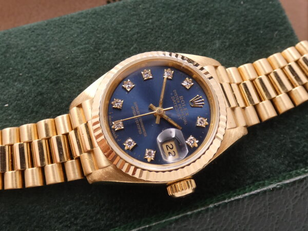 Rolex Lady-Datejust President 69178 Oro Pieno 18Kt FACTORY DIAMOND Dial FULL SET 1991 Automatico