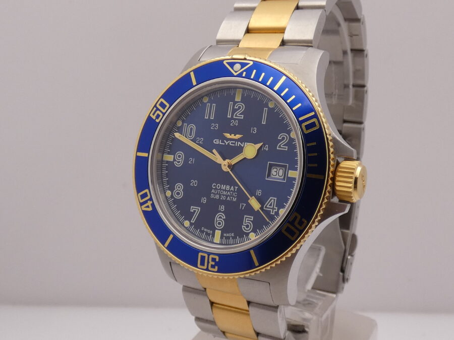 Glycine Combat SUB 42mm GL0081 BOX&PAPERS Automatico Acciaio & Oro 18Kt G.F. Anno 2021 TOP CONDITION - immagine 9