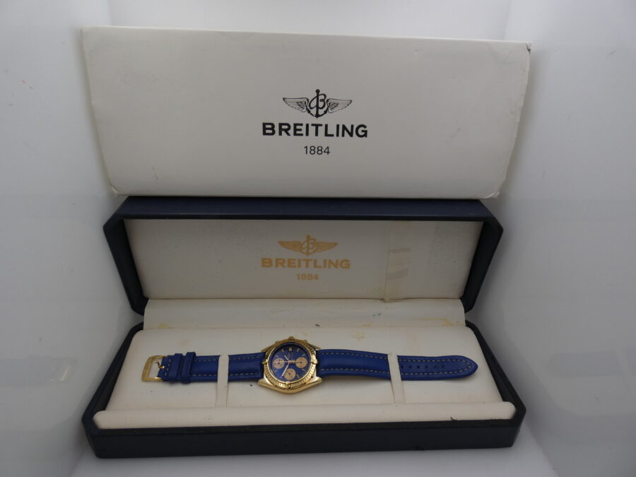 Breitling Chronomat Chronograph 81950 18Kt Solid Gold Automatic With BOX Years '90s - immagine 9