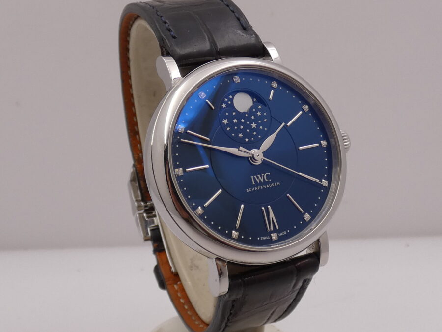 IWC Portofino Moon Phase IW4590 Automatico Diamonds Dial With PAPERS ANNO 2016 Limited Edition Laureus Sport For Good Foundation - immagine 11