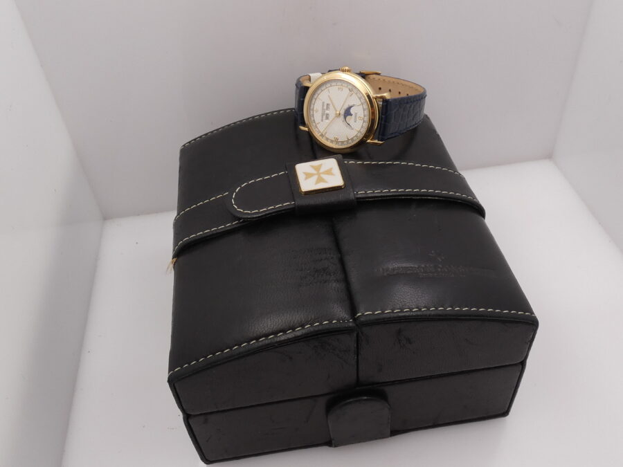 Vacheron Constantin Historiques Triple Calendar Moonphases 47050 Automatic 18Kt Solid Gold With BOX Years '90 - immagine 10