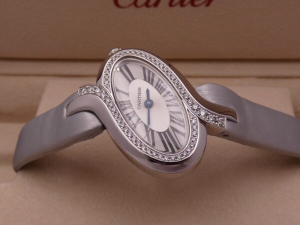 Cartier Délices de Cartier Lady Oro Bianco 18Kt Diamonds Bezel TOP CONDITION Ref. WG800018