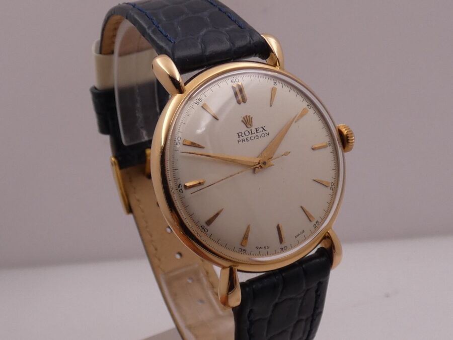Rolex Precision 4411 Superbalance Chronometer Spider Lugs 18Kt Rose Solid Gold YEARS '50s - immagine 10