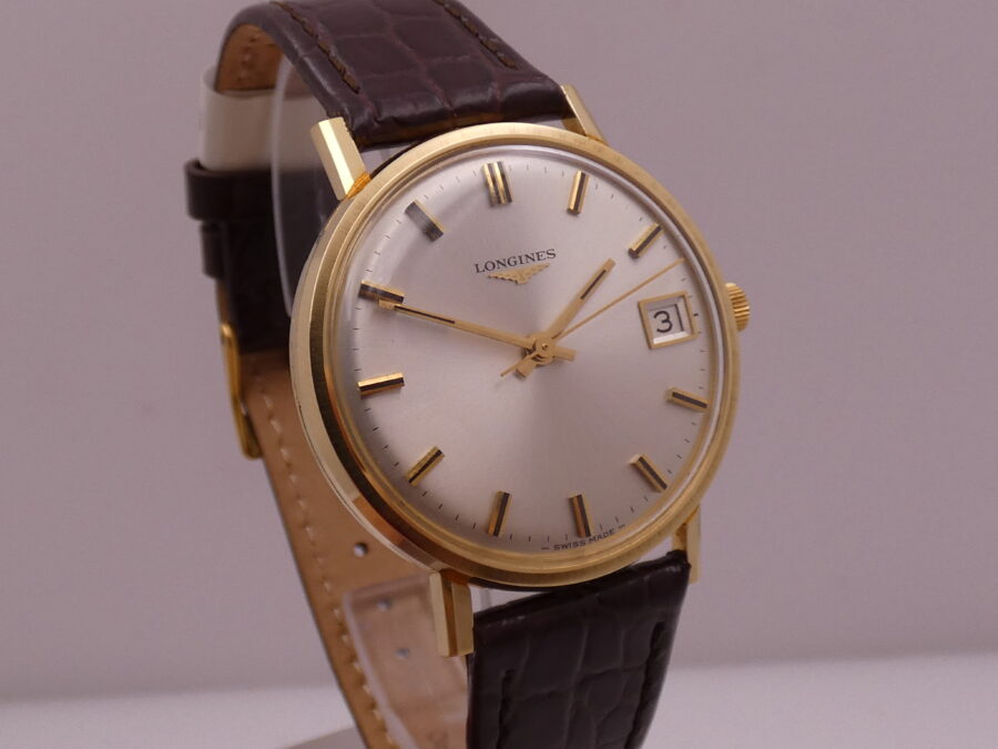 Longines Classic Date Vintage Oro Pieno 18Kt 8192 Carica Manuale Anno 1968 Orologio Meraviglioso - immagine 10