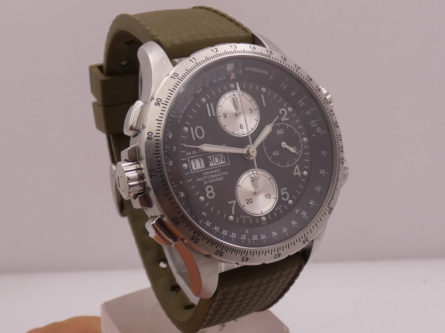 Hamilton Khaki X-Wind Aviation Chronograph 44mm BOX&PAPERS Automatic Year 2008 Steel Ref. H77656713 - immagine 10