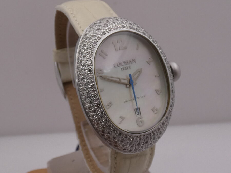 Locman Nuovo Diamonds 1.6 ct MOP DIAL NEW BOX&PAPERS Aluminium MAI INDOSSATO Ref. 015 ANNI '2000s - immagine 10