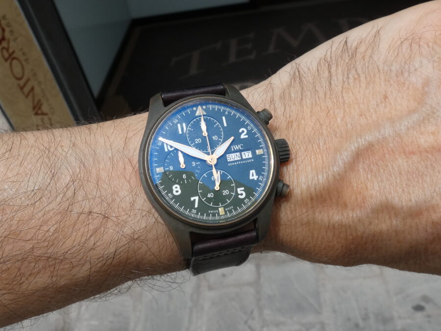 Cronografo IWC Pilot Spitfire Day-Date Bronze With PAPERS Automatico Acciaio 2021 Ref. IW387902 - immagine 9