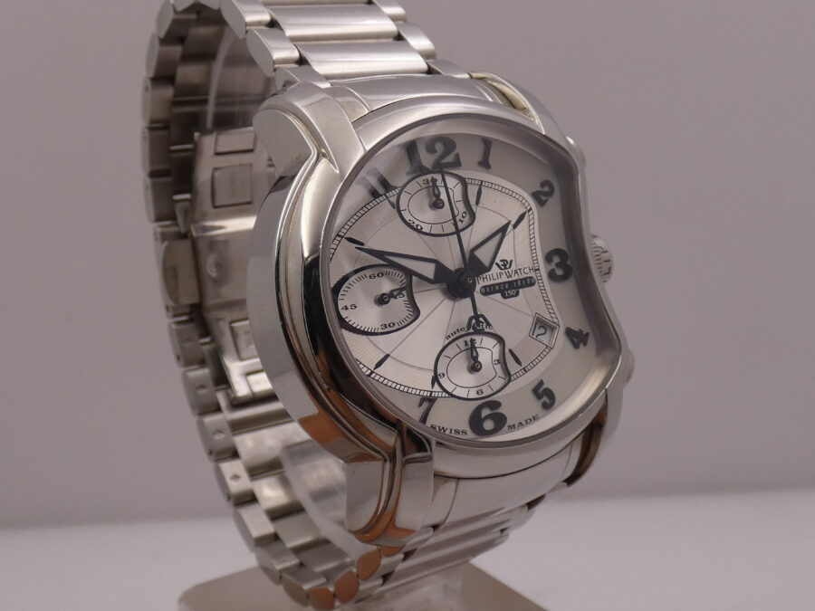 Philip Watch 150 Anniversary Chronograph BOX&PAPERS Automatic Year 2013 With Bracelet Steel - immagine 10