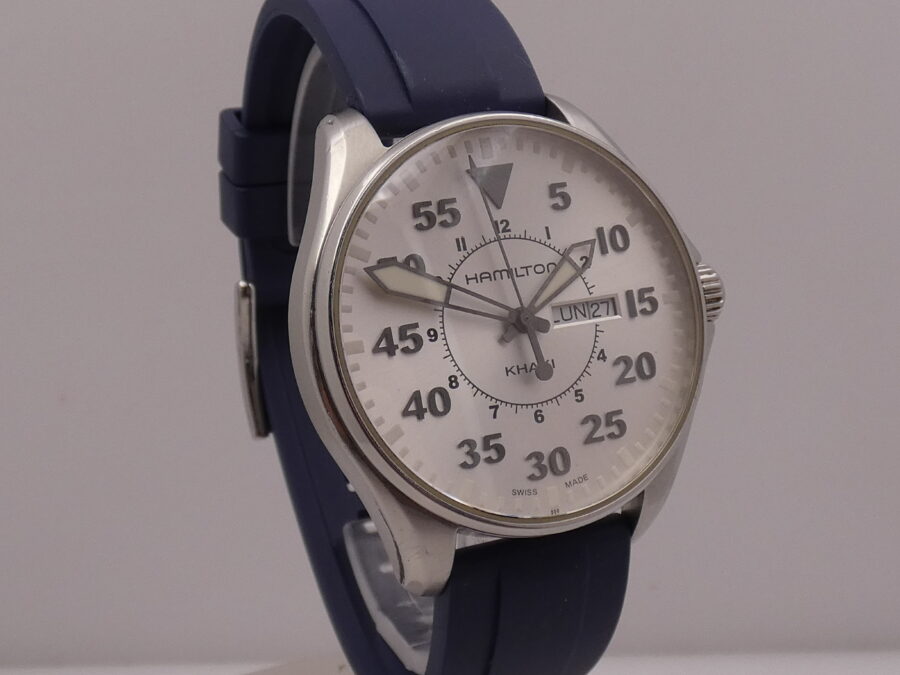 Hamilton Khaki Pilot Aviation Pilot Day-Date Oversize 42mm With BOX Acciaio Ref. H646110 - immagine 10