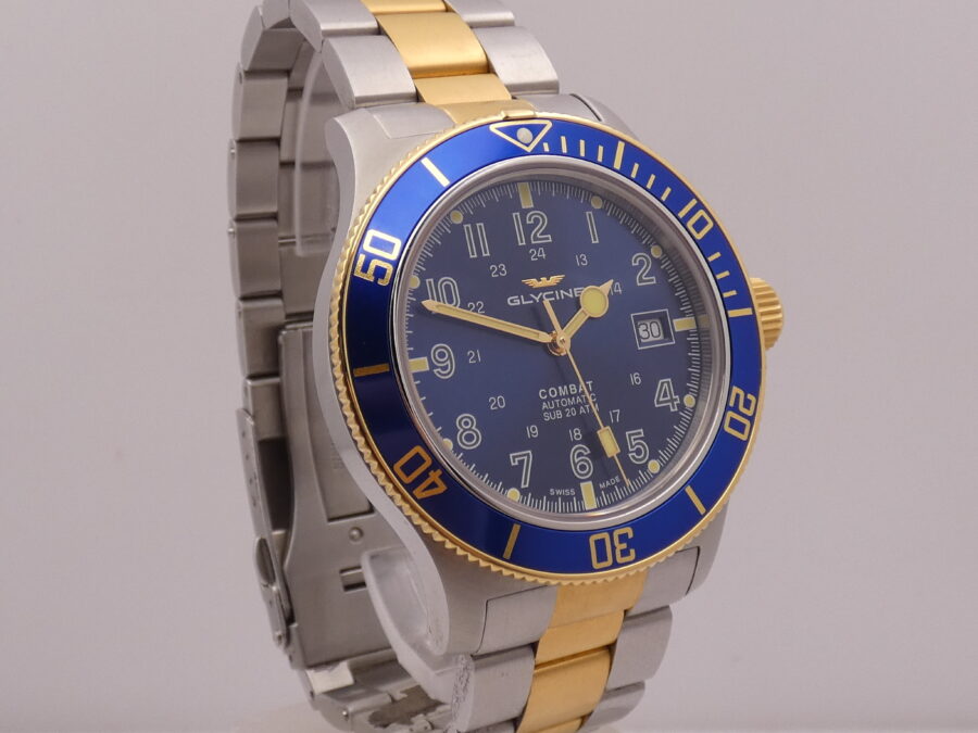 Glycine Combat SUB 42mm GL0081 BOX&PAPERS Automatico Acciaio & Oro 18Kt G.F. Anno 2021 TOP CONDITION - immagine 10