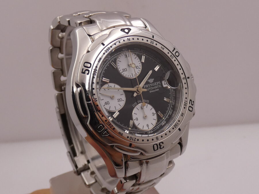 Pryngeps Skorpion Chronograph Sangue Blu Automatic With Bracelet Steel YEARS '2000s Ref. CR-802 - immagine 10