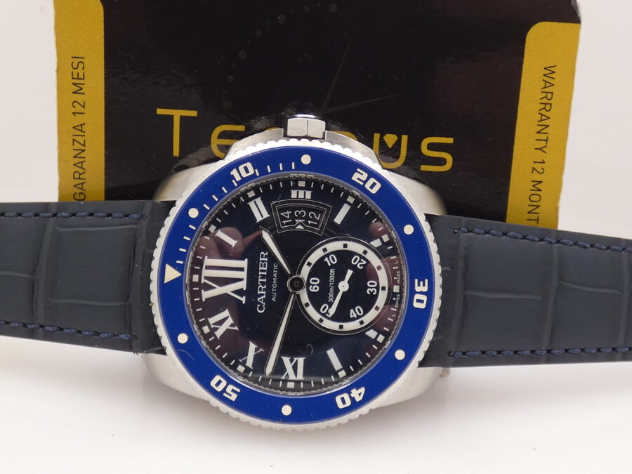 Cartier Calibre de Cartier Diver 3729 Deep Blue Dial Lunetta in Ceramica Automatico Acciaio - immagine 2