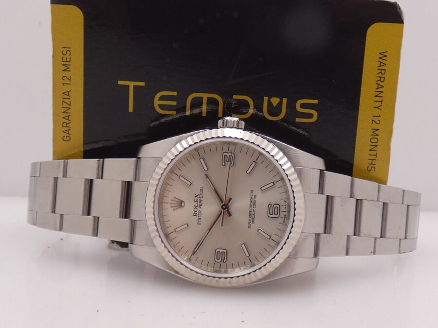 Rolex Oyster Perpetual 36 116034 Lunetta Oro Bianco 18Kt BOX&PAPERS Anno 2008 Automatico - immagine 2
