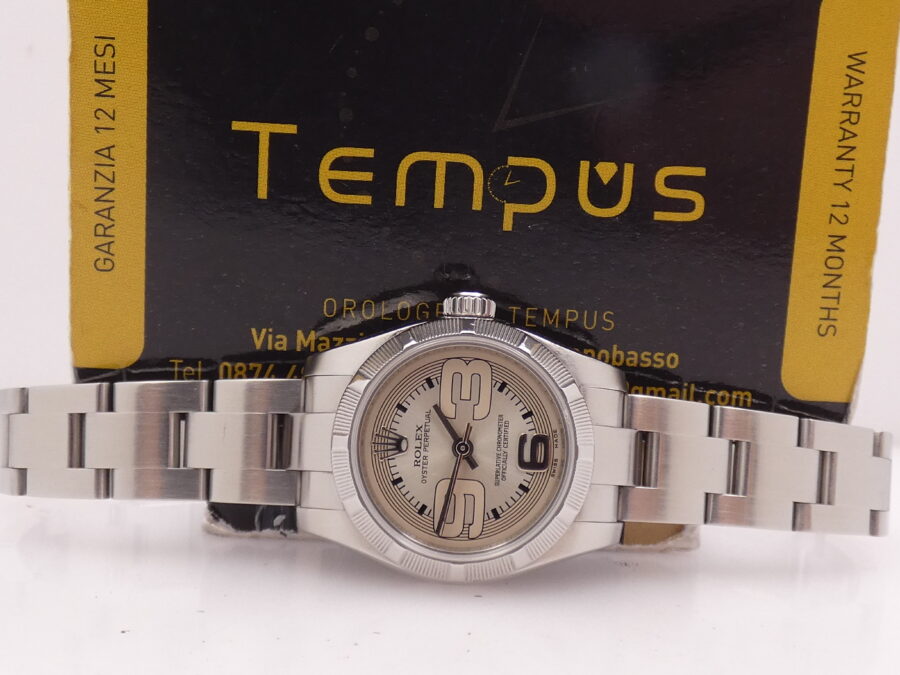Rolex Oyster Perpetual Lady 26mm 176210 WITH PAPERS & TAG PRICE Anno 2008 Automatico Thunderbird Bezel - immagine 2