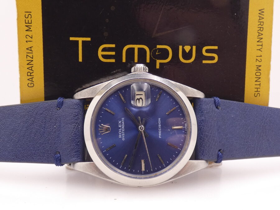 Rolex Oysterdate Precision 6694 Anno 1985 Blue Dial Carica Manuale Cal. 1225 Vintage - immagine 2