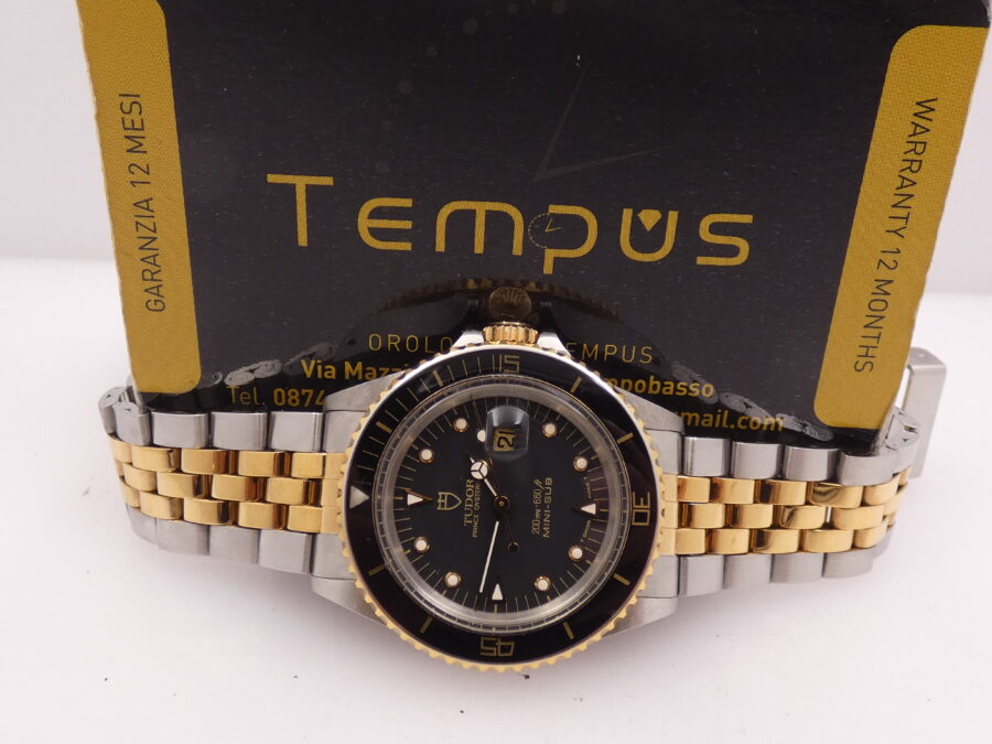 Tudor Mini-Sub 73091 By Rolex GILT DIAL 18Kt Oro &Acciaio Acciaio 1989 Automatico - immagine 2