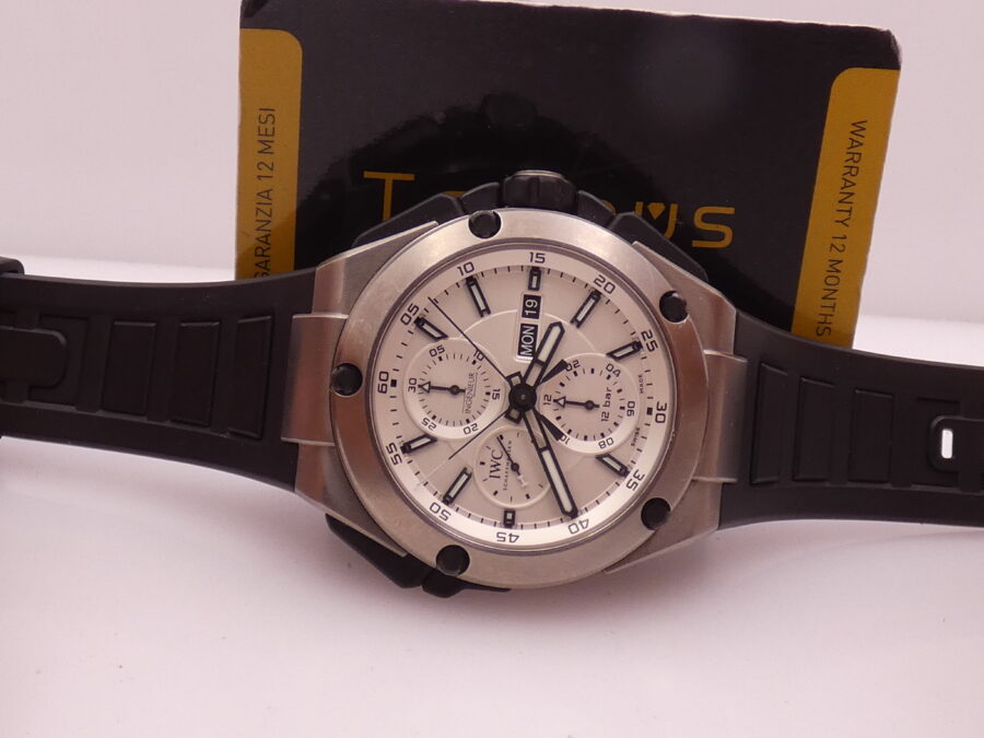 Cronografo IWC Ingenieur Double Titanio Rattrapante Split Second Day-Date IW3865 Automatico - immagine 2