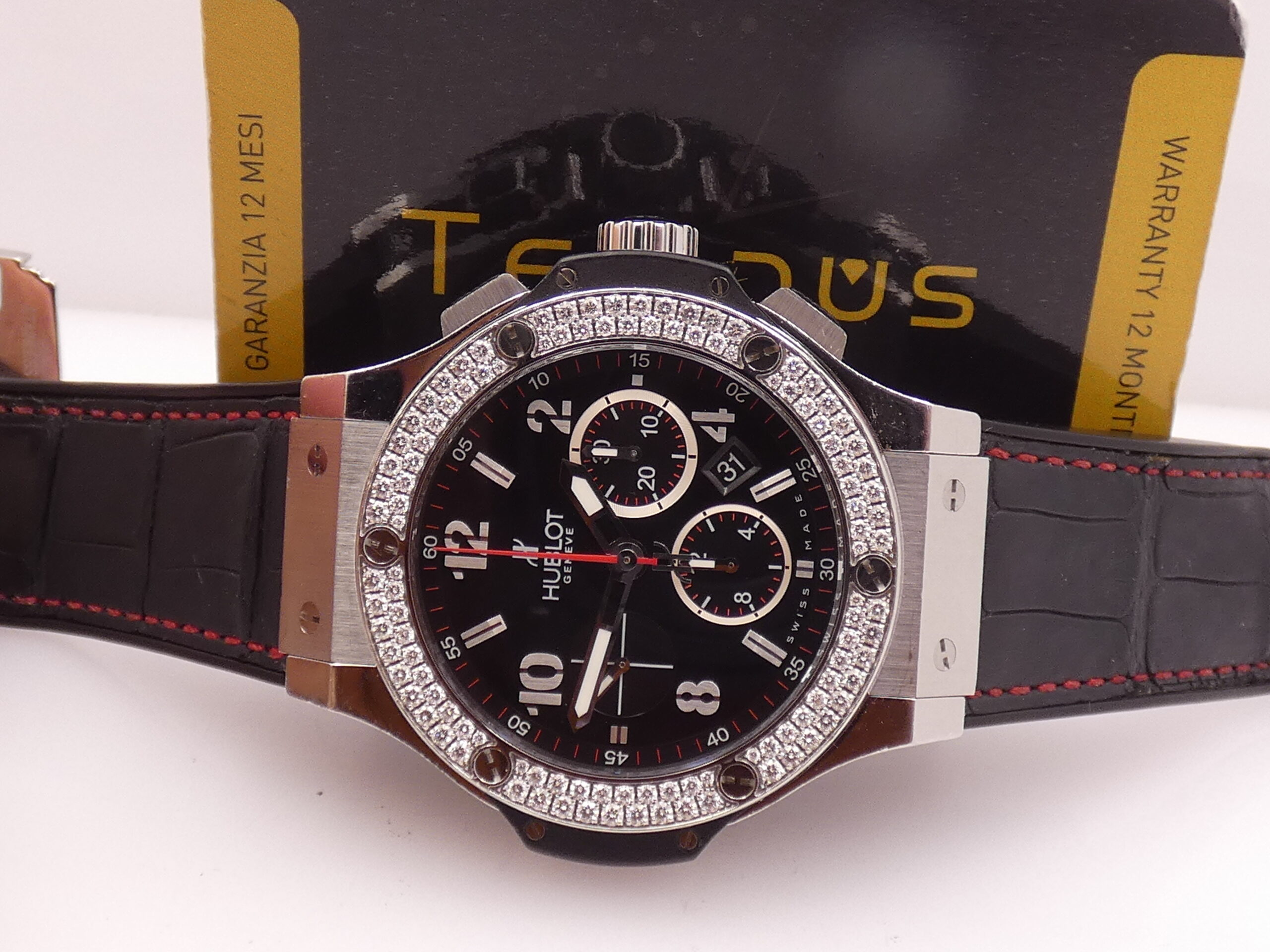 Cronografo Hublot Big Bang 44 mm DIAMOND BEZEL Automatico Acciaio Ref. 301.SX.130.RX.114 - immagine 2