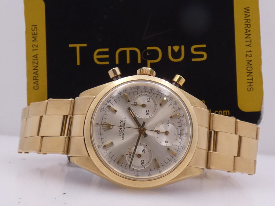 Rolex Chronograph Untouched PRE-DAYTONA 6238 ORO PIENO 18KT BOX&PAPERS ANNO 1966 MAI LUCIDATO - immagine 2