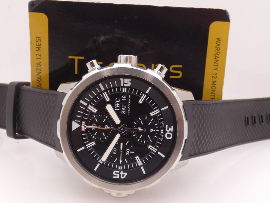 Cronografo IWC Aquatimer Day-Date 45mm IW3768 With PAPERS Acciaio 2016 LIKE NEW Automatico Acciaio - immagine 2