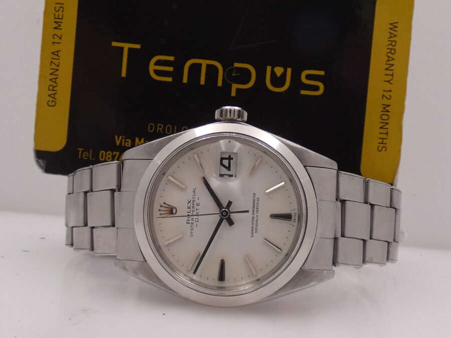 Rolex Oyster Perpetual Date 1500 Anno 1969 Automatico Acciaio Bracciale Rivettato - immagine 2