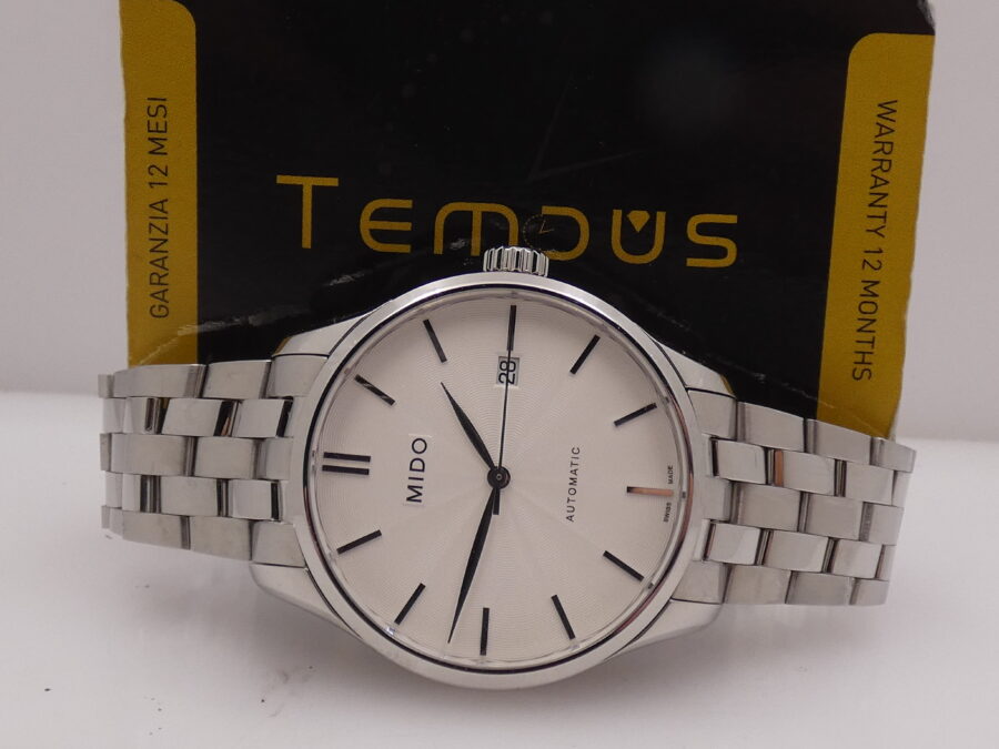 Mido Belluna II 40mm Automatic BOX&PAPERS Maggio 2025 Like New Bracciale Acciaio - immagine 2