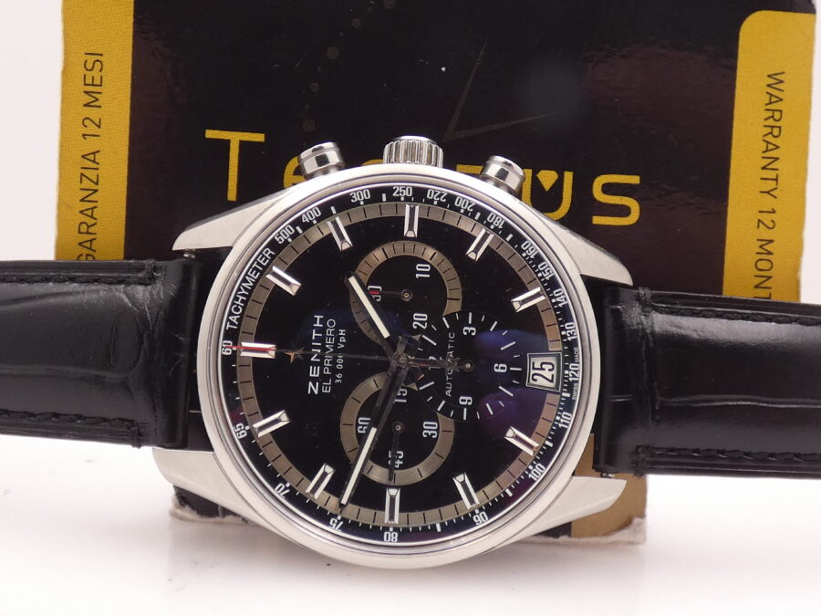 Zenith El Primero Chronomaster 36'000 Vph Chrono WITH BOX Automatic Anno 2015 Acciaio 03.2040.400 - immagine 2
