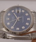 Rolex Datejust 36 Rare 16234 SODALITE & DIAMONDS FULL SET Anno 2001 Mai Lucidato SENZA FORI Lunetta Oro Bianco18Kt Bracciale Jubilee