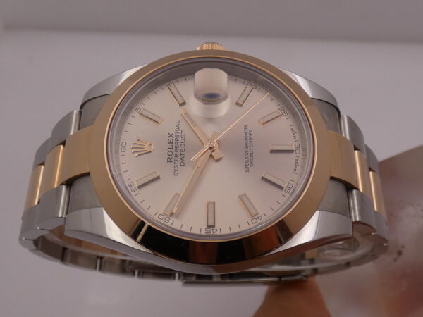 Rolex Datejust 41 126301 Oro Rosa 18Kt SUNDUST BOX&PAPERS NEAR N.O.S. With Some Stickers Anno 2018 Automatico