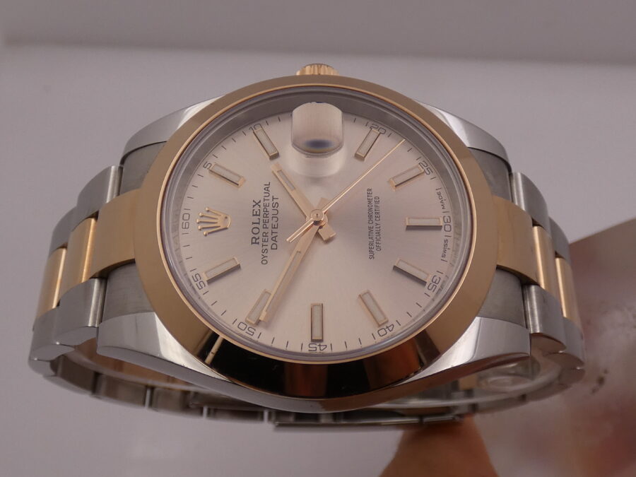 Rolex Datejust 41 126301 Oro Rosa 18Kt SUNDUST BOX&PAPERS NEAR N.O.S. With Some Stickers Anno 2018 Automatico