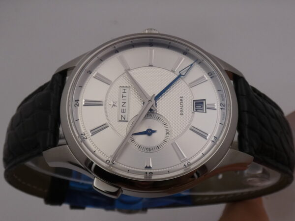 Zenith Elite Dual Time GMT 03.2130.682 LIKE NEW Honey Comb Dial Automatico Acciaio