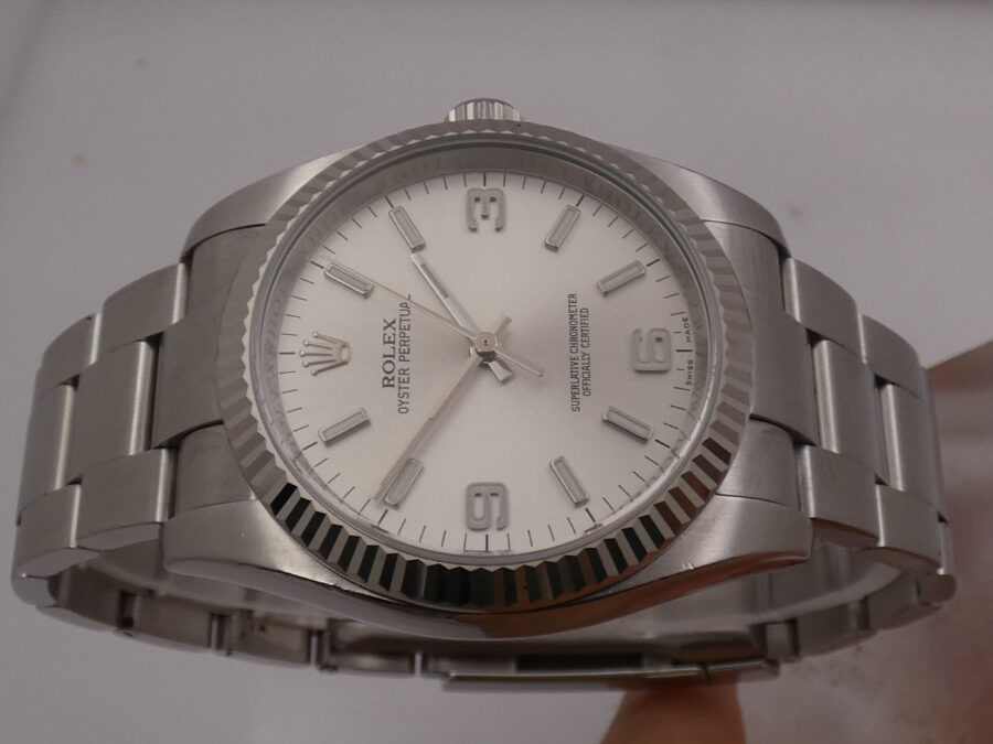 Rolex Oyster Perpetual 36 116034 Lunetta Oro Bianco 18Kt BOX&PAPERS Anno 2008 Automatico