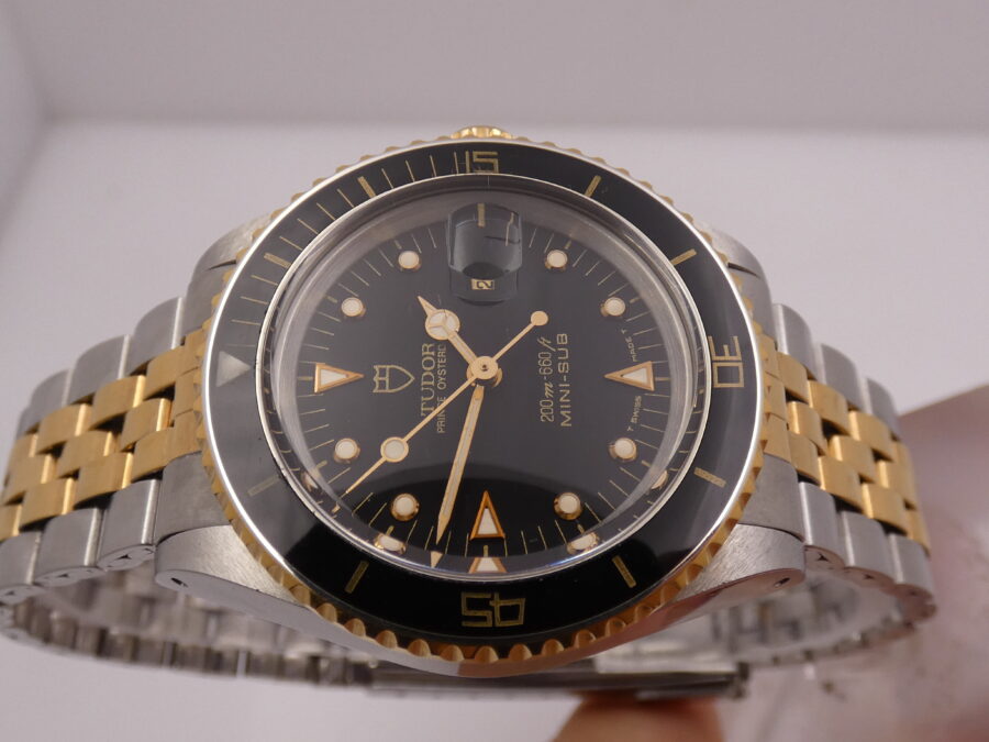 Tudor Mini-Sub 73091 By Rolex GILT DIAL 18Kt Oro &Acciaio Acciaio 1989 Automatico