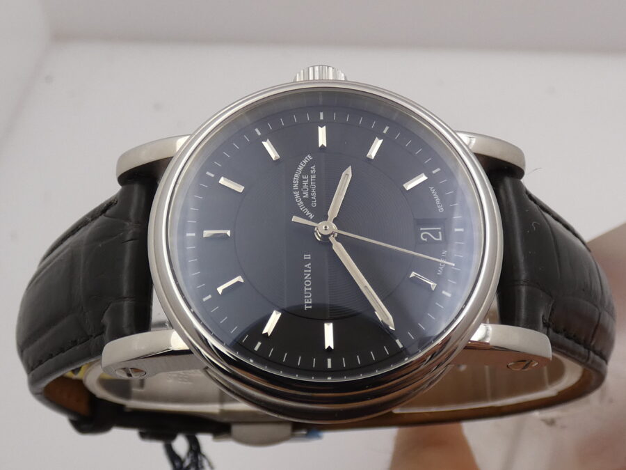 Mühle Glashütte Teutonia II Medium NEW BOX&PAPERS Acciaio Automatico Edizione Limitata Mai Indossato